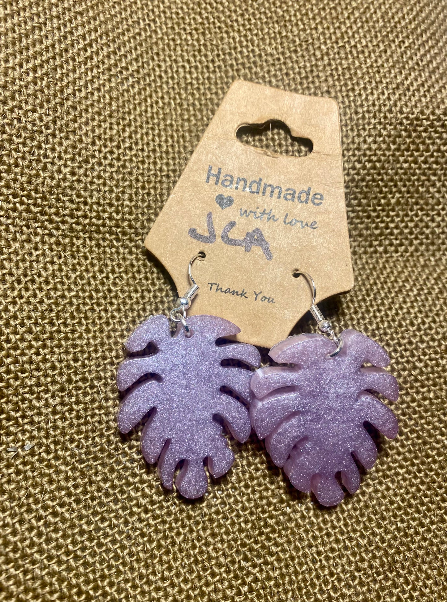 Monstera Leaf Earrings
