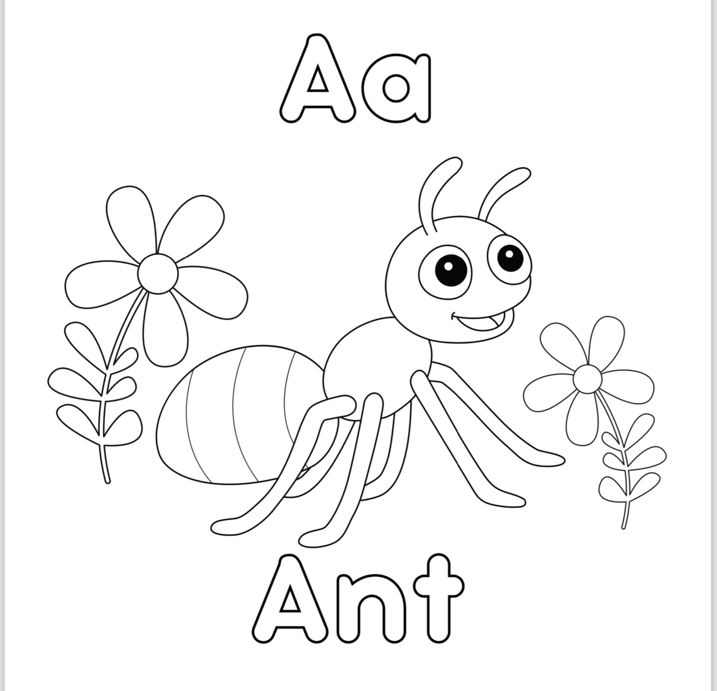 Coloring Pages A-Z (Downloadable PDF Only)