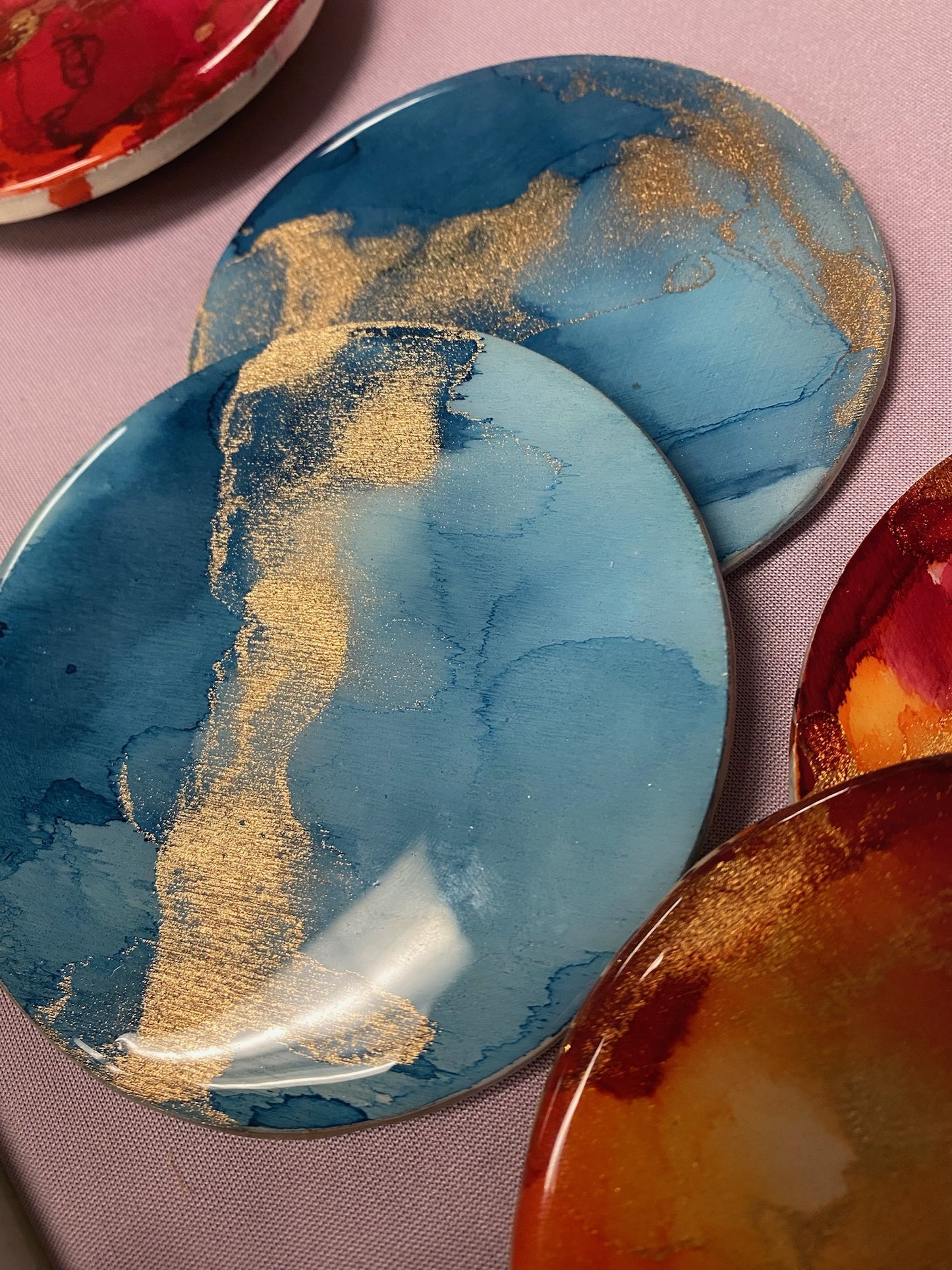 Coasters (Wood Base)