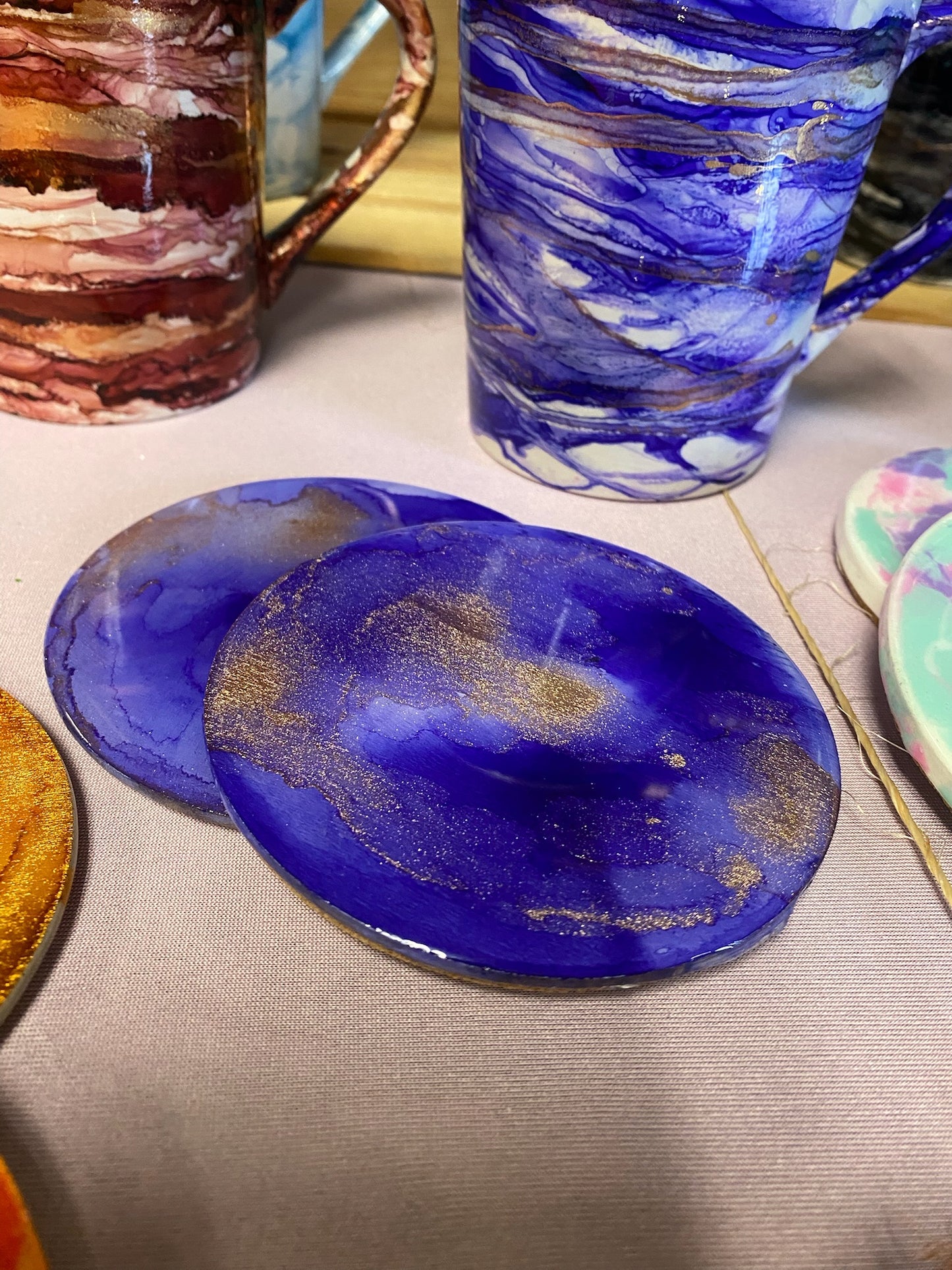Coasters (Wood Base)