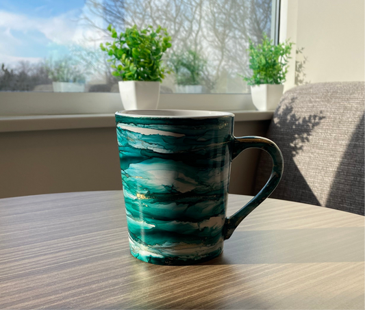 Forest Green and Gold Mug