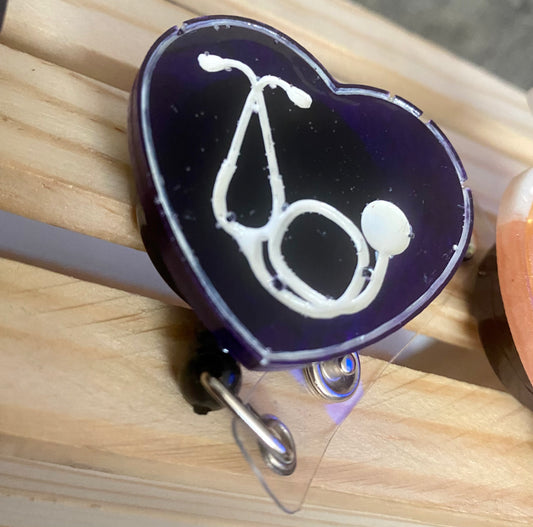 Heart ID Badge Clips