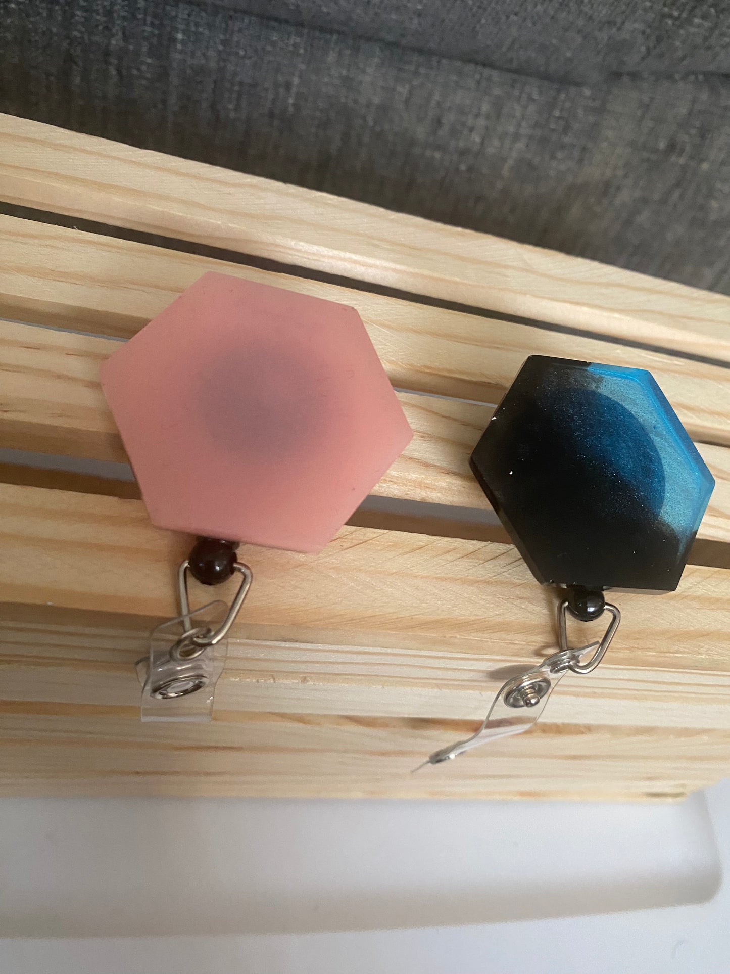 Hexagon ID Badge Clips