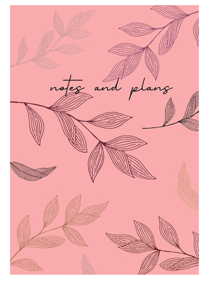 Pink Lined Journal (Botanical Leaves) paperback