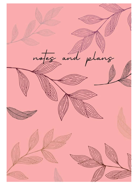 Pink Lined Journal (Botanical Leaves) paperback