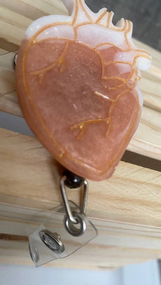 Heart ID Badge Clips